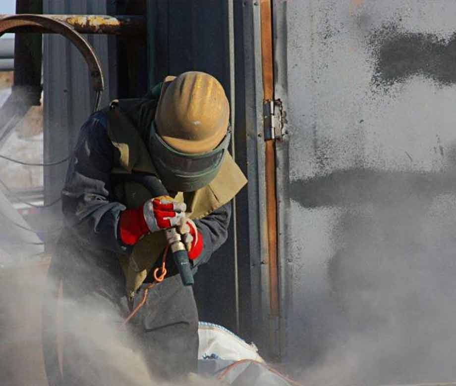 sanblasteo o sand blast de equipos y estructuras metalicas